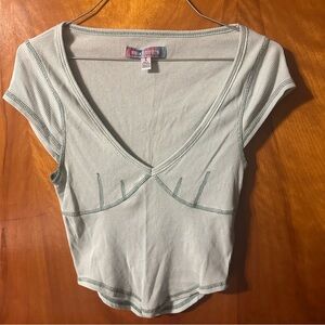 Urban Outfitters Mint Ribbed Top
